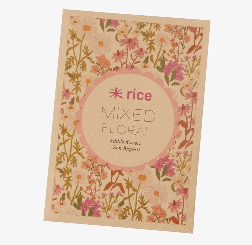 Blomfrön Mix Blomsterört från Rice med färgglatt blommönster