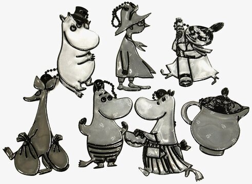 Glimmis Reflex Mumin från Glimmis, sju olika Mumin-figurer