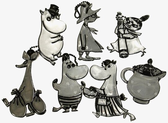 Glimmis Reflex Mumin från Glimmis, sju olika Mumin-figurer