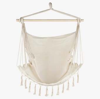 Hängstol Natur från IB Laursen i ljusbeige bomull och trä