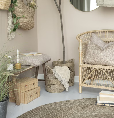 Förvaringslåda Bambu Set/3 Natur från IB Laursen under bänk