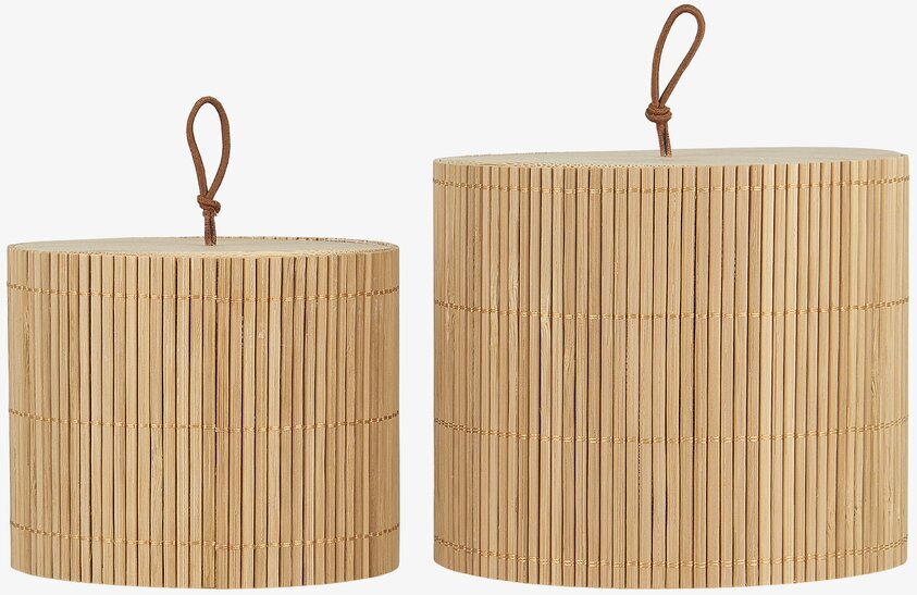 Förvaringslåda Rund Bambu Set/2 från IB Laursen