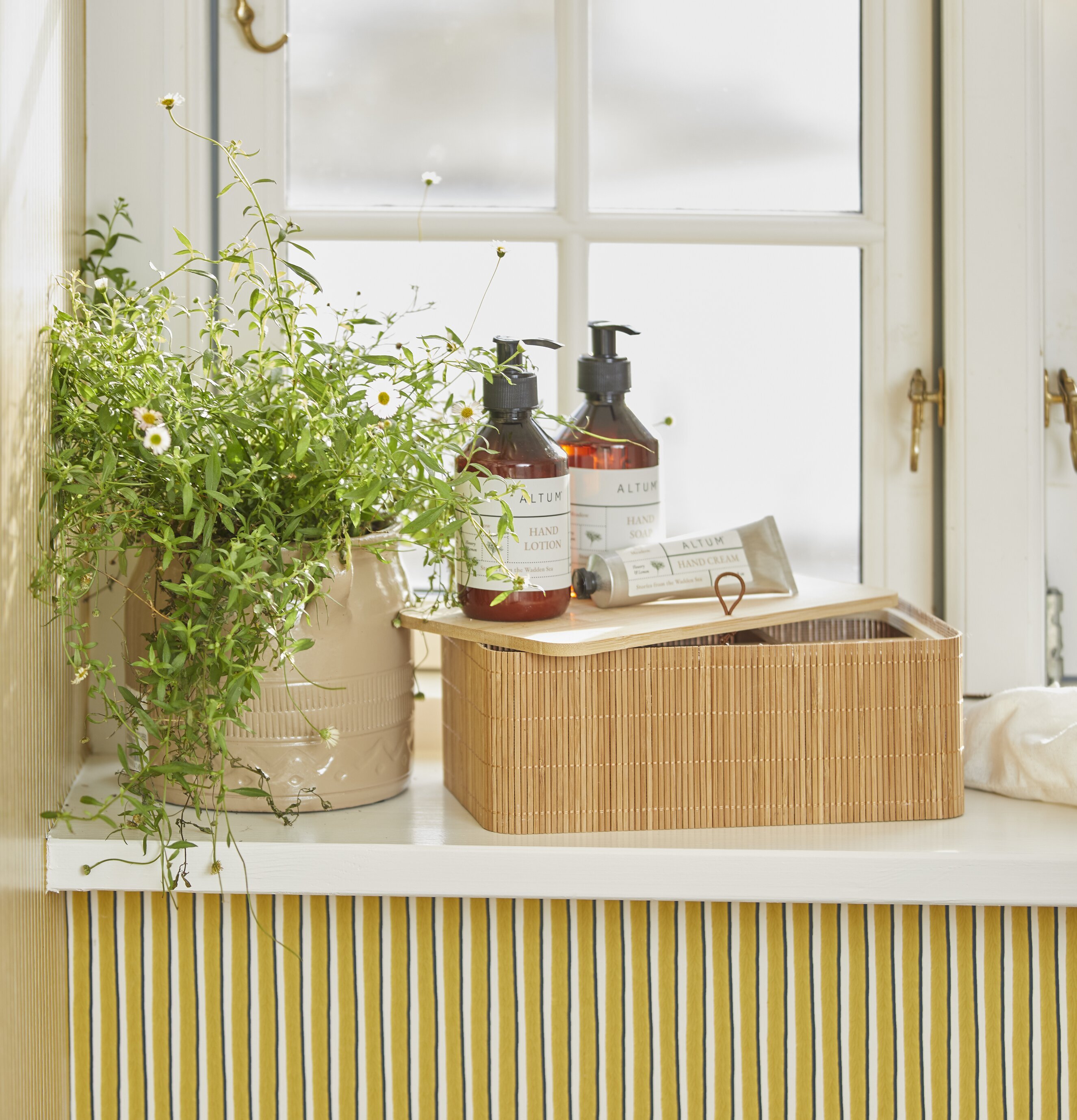 Förvaringslåda 6-Fack Bambu Natur från IB Laursen i fönster