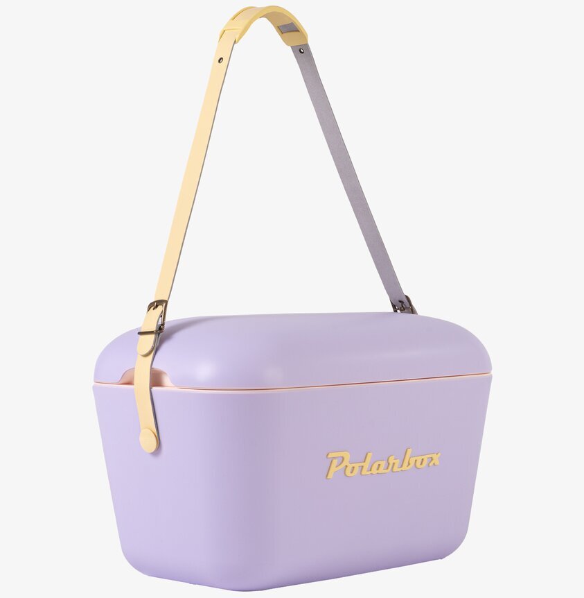 Kylväska POP 20 Liter Lila från Polarbox med gula bärremmar