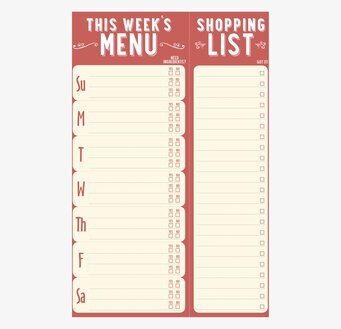This week's menu Notepad från Knock Knock med shoppinglista