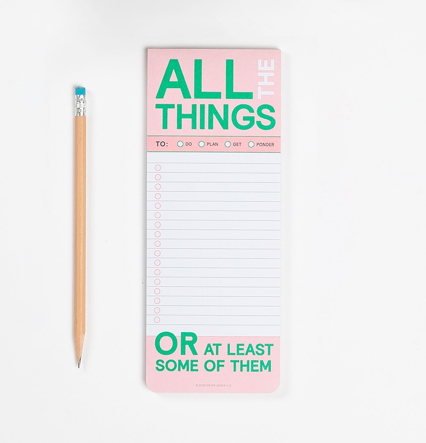 All The Things Make-a-List Pad från Knock Knock med penna