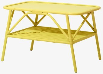 Cane Coffee Table Soft Yellow från Rice i enkel miljö