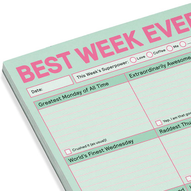 Best Week Ever Pad från Knock Knock, veckoplaneringsblock