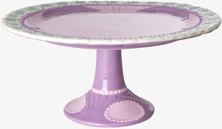 Kak/tårtfat Lavender Flower Design från Rice med blommönster