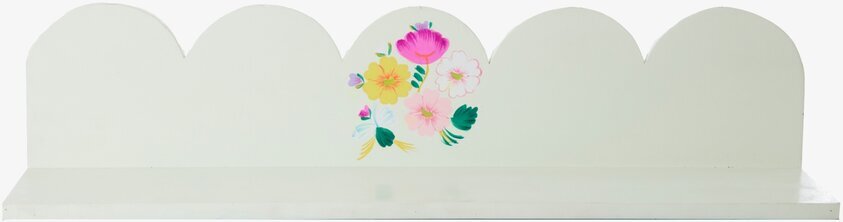 Vägghylla Med Handmålade Blommor OffWhite från Rice