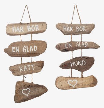 Mobil Drivved - Här Bor En Glad Katt/Hund Different Design