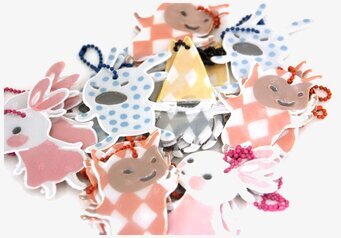 Glimmis Reflex Brokiga från Glimmis i olika färger och former