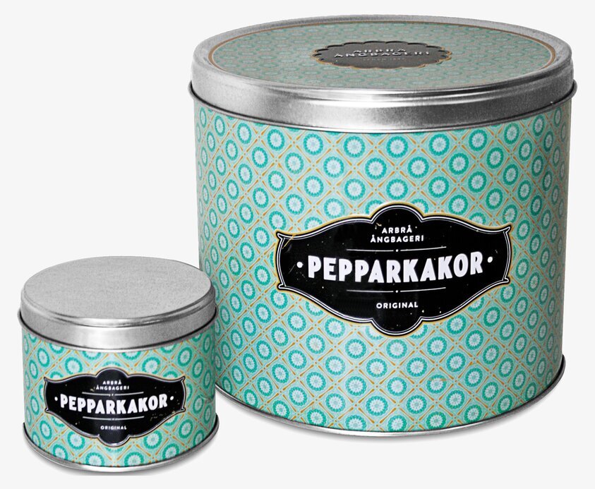 Pepparkakor Grön 430g från Arbrå Ångbageri i grön plåtburk