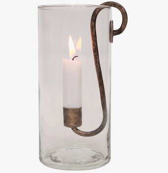 Ljuskrok från Eldgarden med glasbehållare och metallkrok