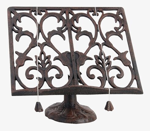 Bokställ Antikbrun Gjutjärn från Gardenlife med blommönster