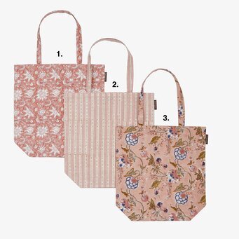 Tygväska XL Phalanpur Coral från Bungalow med blommönster