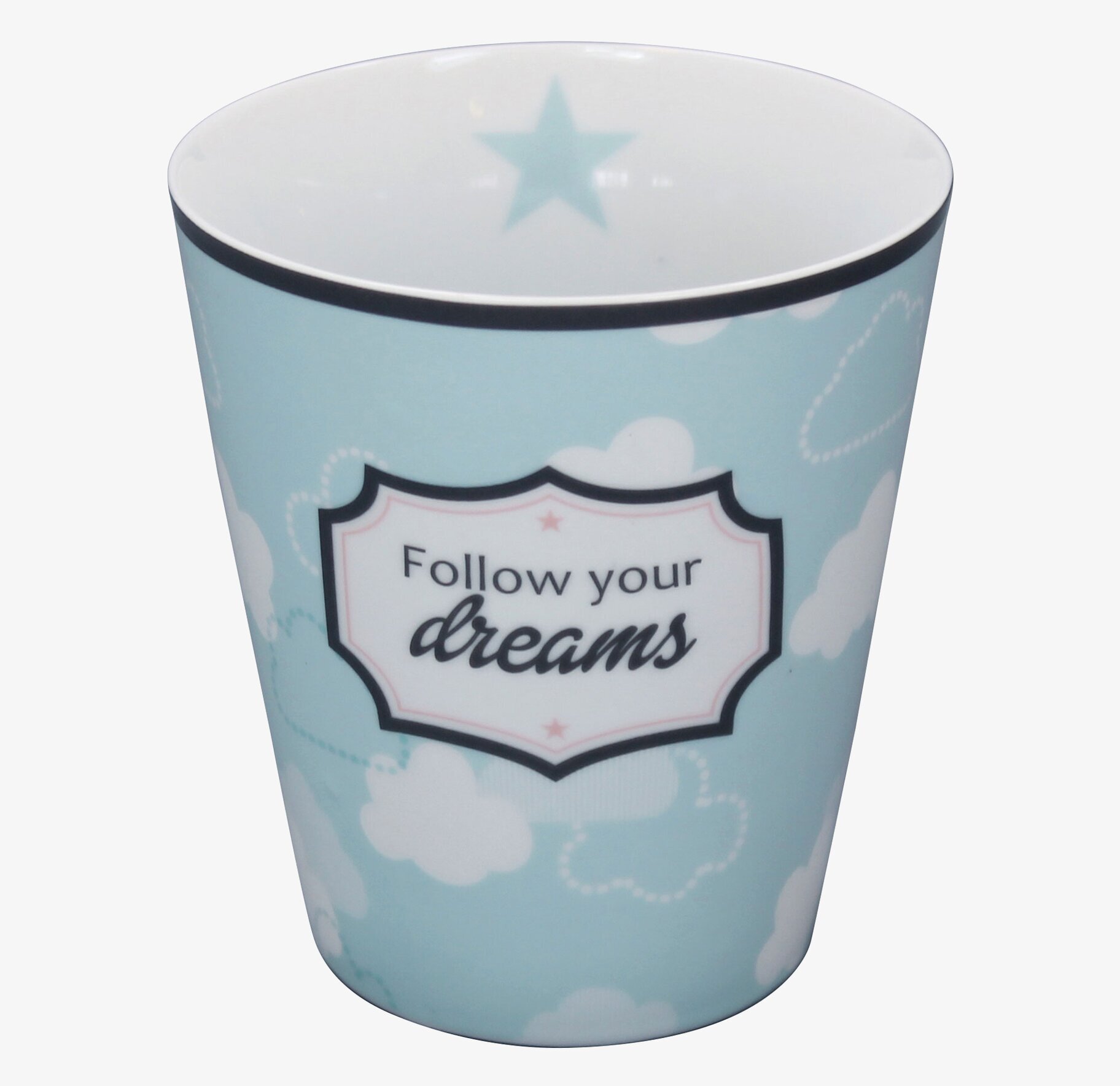 Happy Mugs - Follow Your Dreams från Krasilnikoff, ljusblå