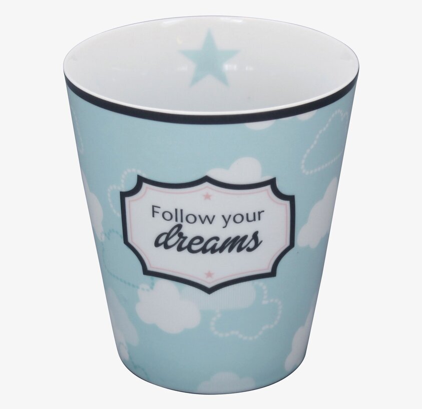 Happy Mugs - Follow Your Dreams från Krasilnikoff, ljusblå