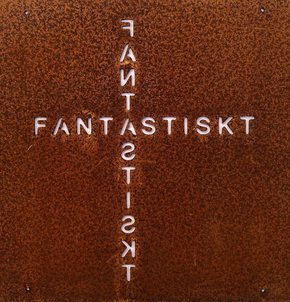 Skylt Fantastiskt (Armeringsnät) från Lind Decoration