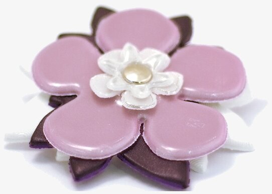 Reflexbrosch Lila från Glimmis i form av en blomma