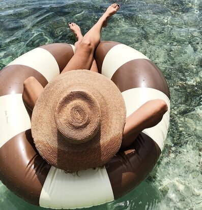 Badring Charleston - Petites Pommes, breda ränder, avkoppling