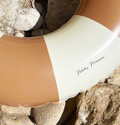 Badring Dolce - Petites Pommes i bruna och benvita ränder