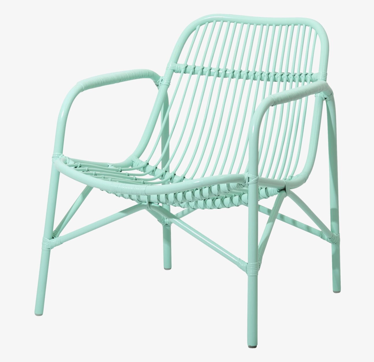 Cane Lounge Chair Mint från Rice i mintgrön färg