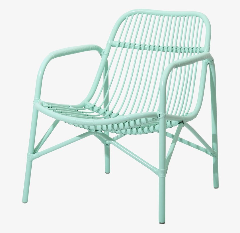 Cane Lounge Chair Mint från Rice i mintgrön färg