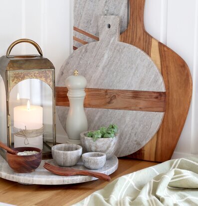 Marmorskål Morlaix Ø9cm från Chic Antique med kökstillbehör