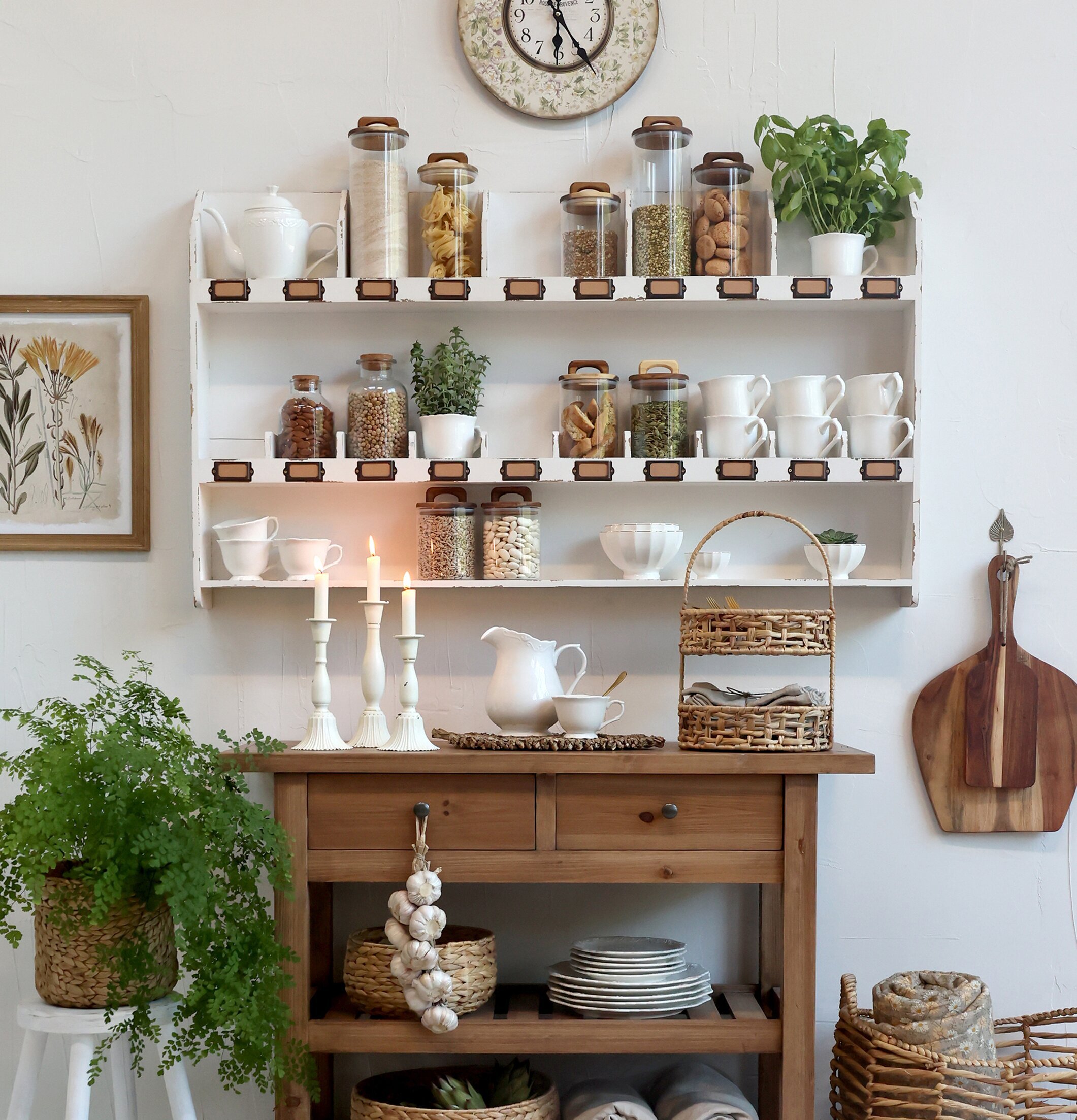 Glasburk Med Lock Akacia XL från Chic Antique på vit hylla