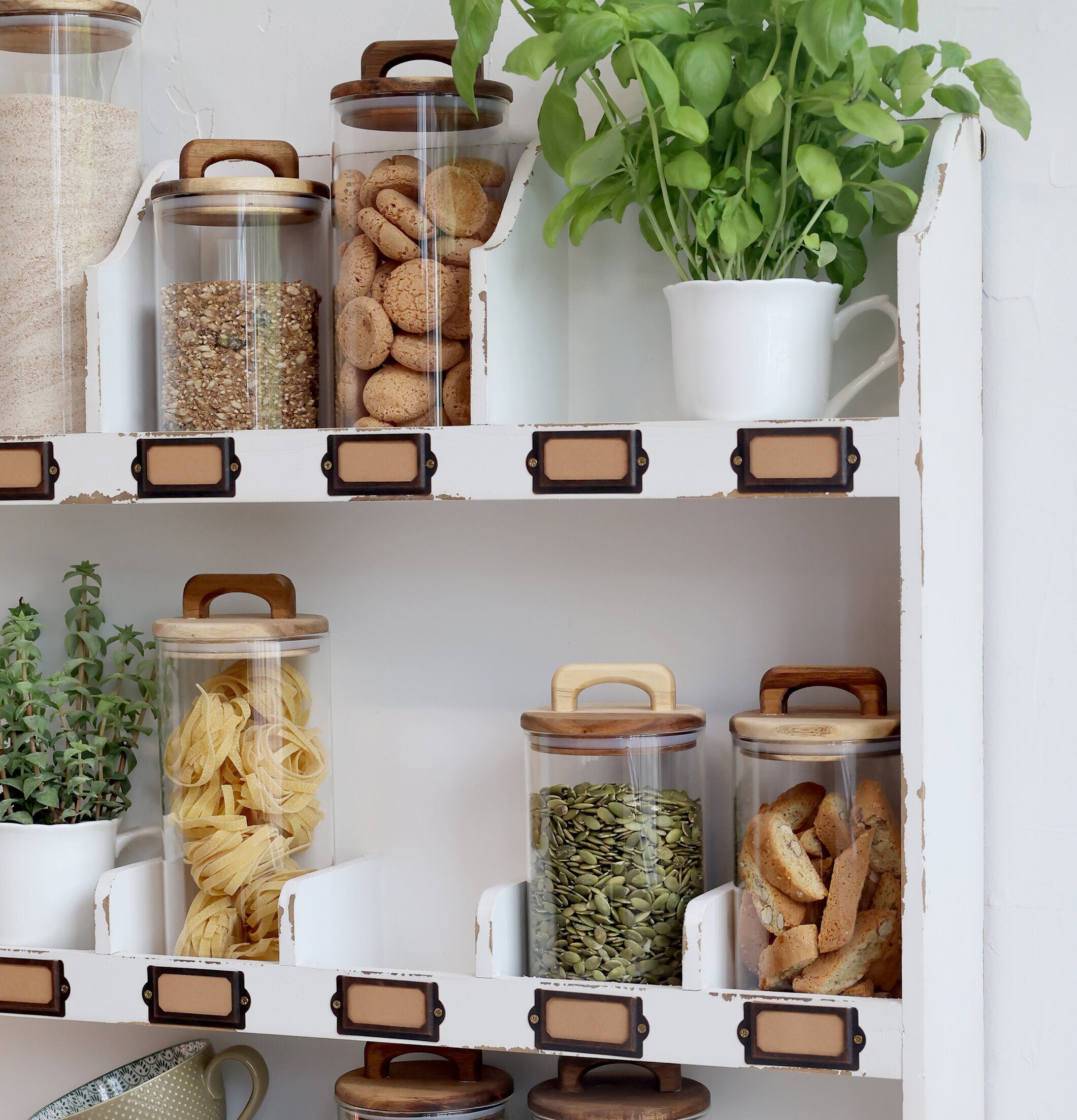 Glasburk Med Lock Akacia XL från Chic Antique i rustik hylla