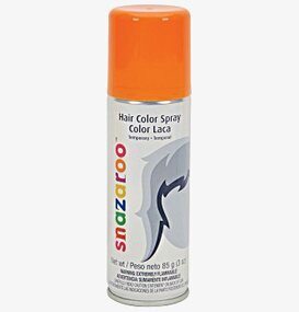 Foto av färgglad sprayflaska för tillfällig hårfärg