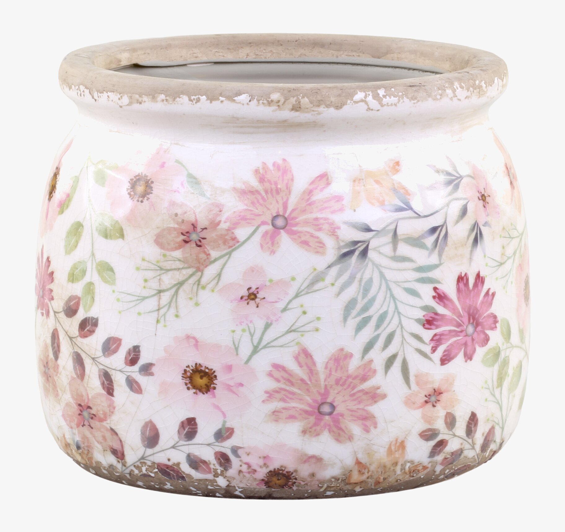 Auray Kruka Blomster Rosa/Antik Creme från Chic Antique