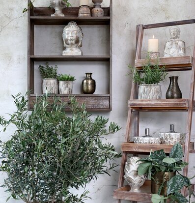 Vittel Oljelampa Med Guldmönster Stor från Chic Antique