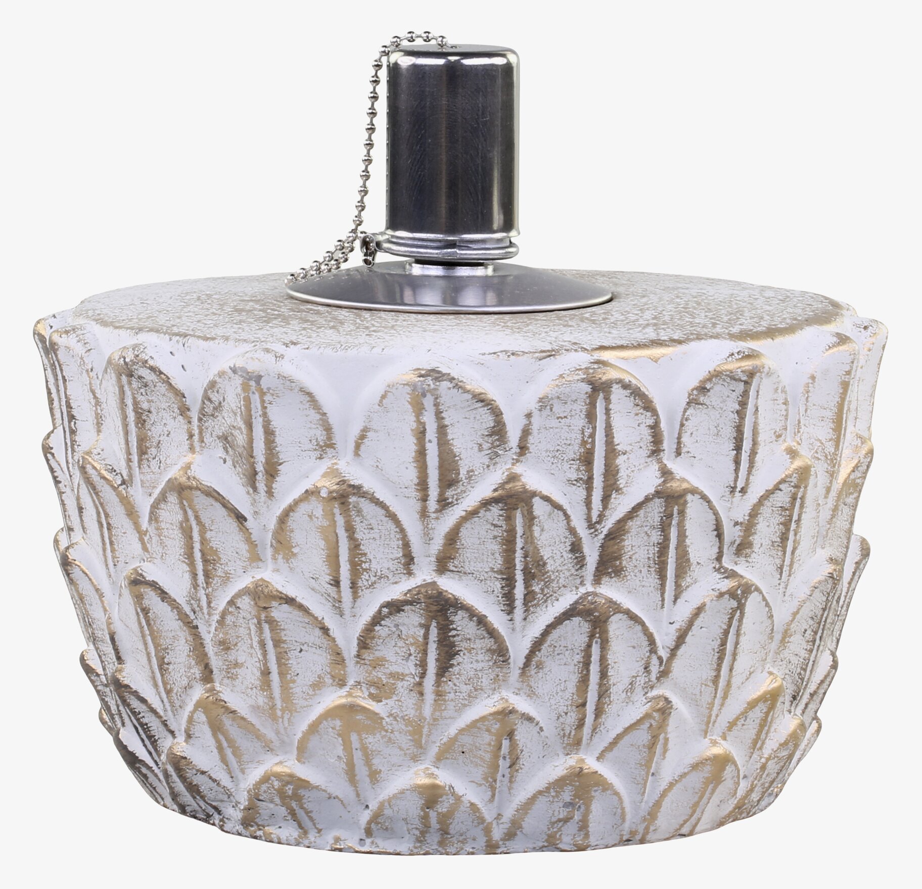 Vittel Oljelampa Med Guldmönster Stor från Chic Antique