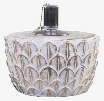 Vittel Oljelampa Med Guldmönster Stor från Chic Antique