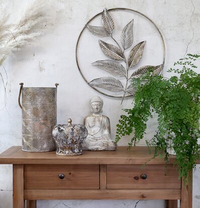 Vittel Buddha Med Guldmönster Chic Antique Övrig prydnad/dekoration för inredning innemiljö