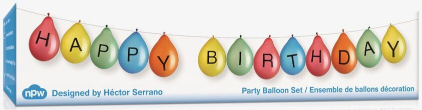 Happy Birthday Ballonger från Worldwide co i glada färger