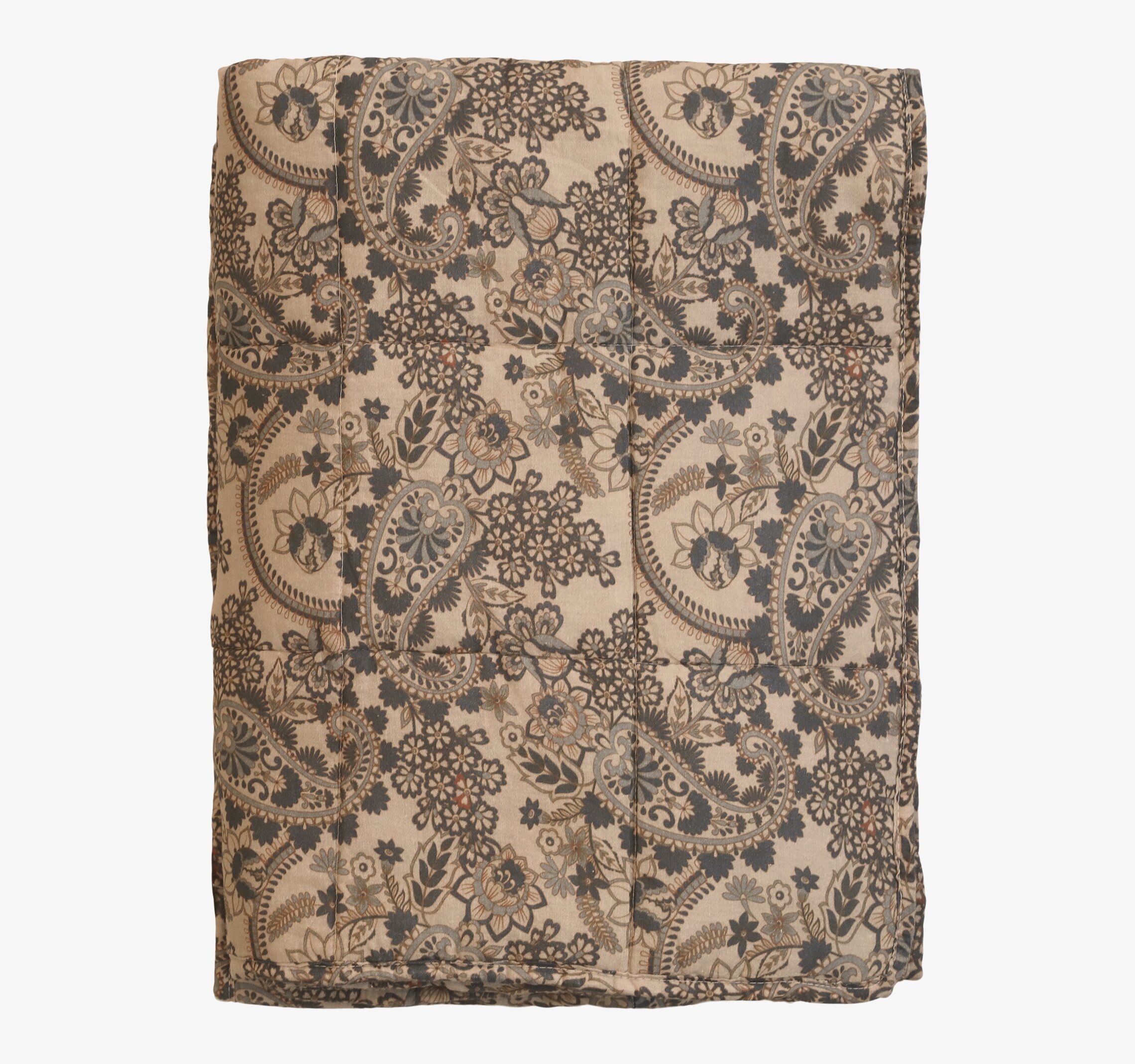 Täcke/Pläd Paisley Beige från Chic Antique med paisleymönster