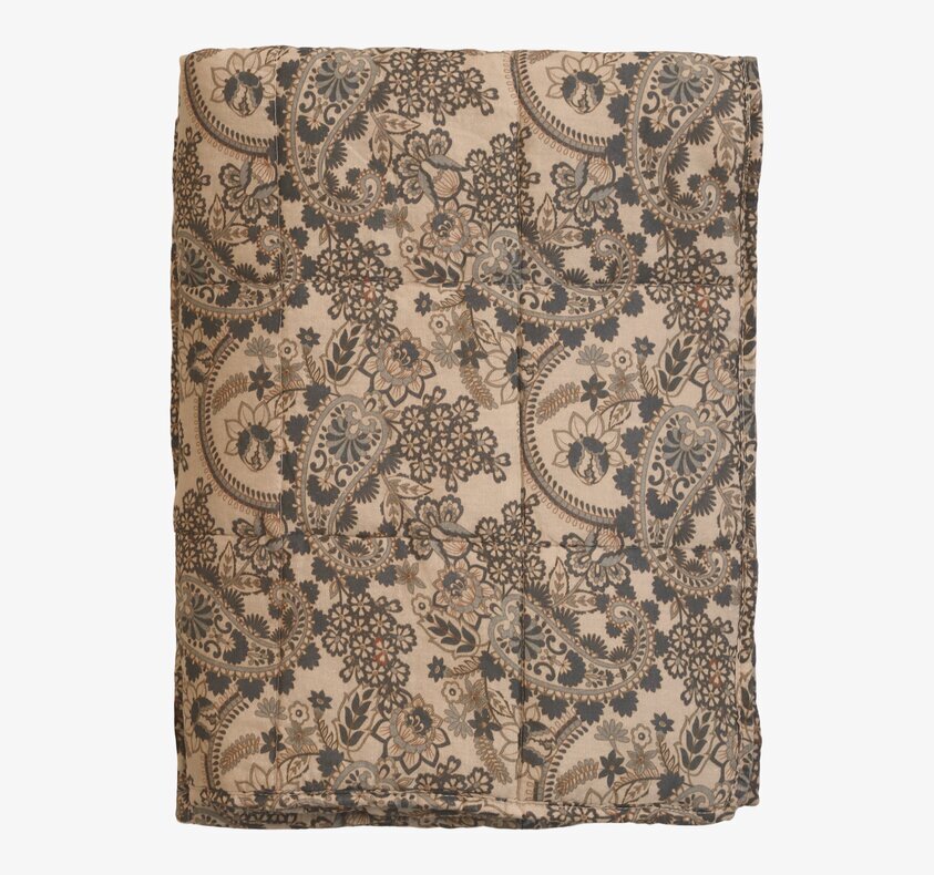 Täcke/Pläd Paisley Beige från Chic Antique med paisleymönster