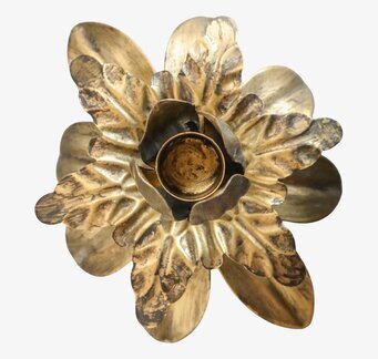 Ljushållare Blomma Flaska Antik Mässing Chic Antique Ljusstakar Adventsstakar Ljushyllor