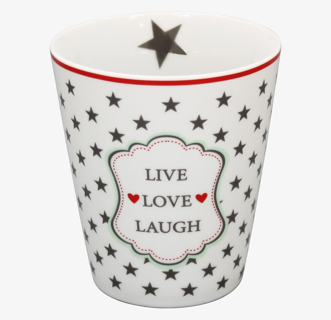 Happy Mugs - Live Love Laugh från Krasilnikoff med stjärnor