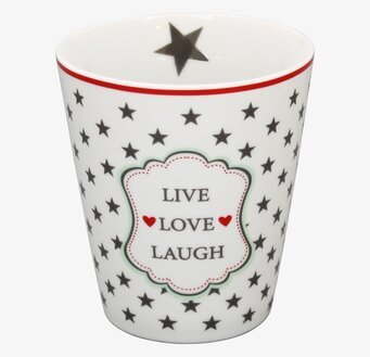 Happy Mugs - Live Love Laugh från Krasilnikoff med stjärnor