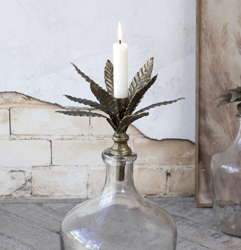 Ljushållare Blad Flaska Antik Mässing från Chic Antique