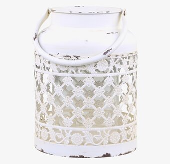 Lanterna Med Dekor Antique Creme från Chic Antique, detaljrik