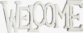 Skylt Welcome Antique Creme från Chic Antique med antik stil