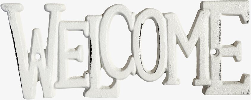 Skylt Welcome Antique Creme från Chic Antique med antik stil