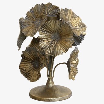 Ljusstake Blomster Antik Mässing Liten från Chic Antique