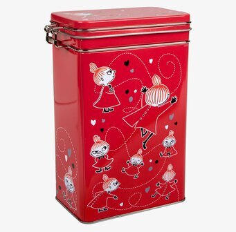 Bild av färgglad kaffeburk med Lilla My-motiv