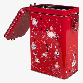 Bild av färgglad kaffeburk med Lilla My-motiv